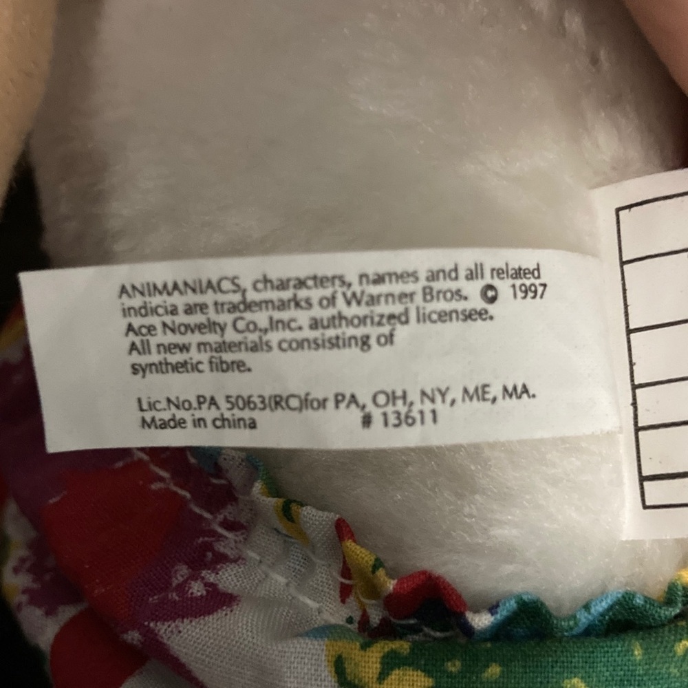 Vintage Animaniacs 1997 pinky rat plush - Picture 2 of 4